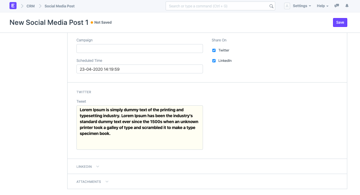 New Social Media Post